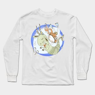Zodiac Capricorn Cute Kid Design Horoscope Gift Long Sleeve T-Shirt